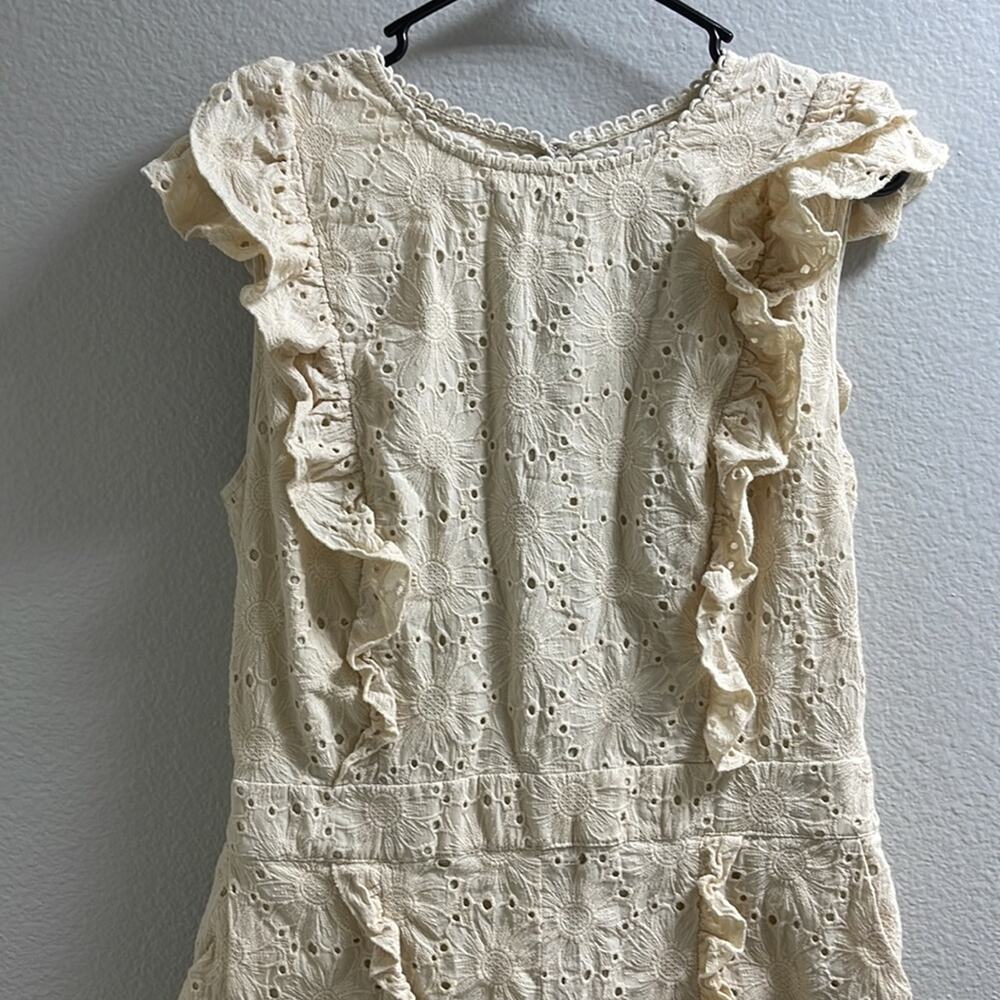 A23) Happy X Nature Sexy Open Back Ruffed Lace Sleeve Romper Short Pants size 12 - Picture 2 of 16